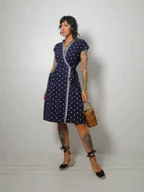 1950's Polka Dot Wrap Dress