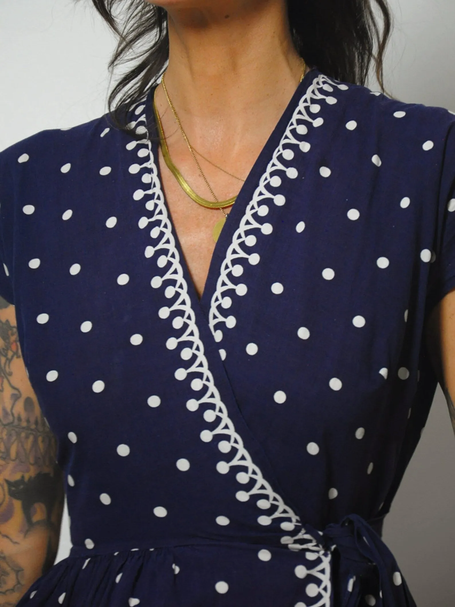 1950's Polka Dot Wrap Dress