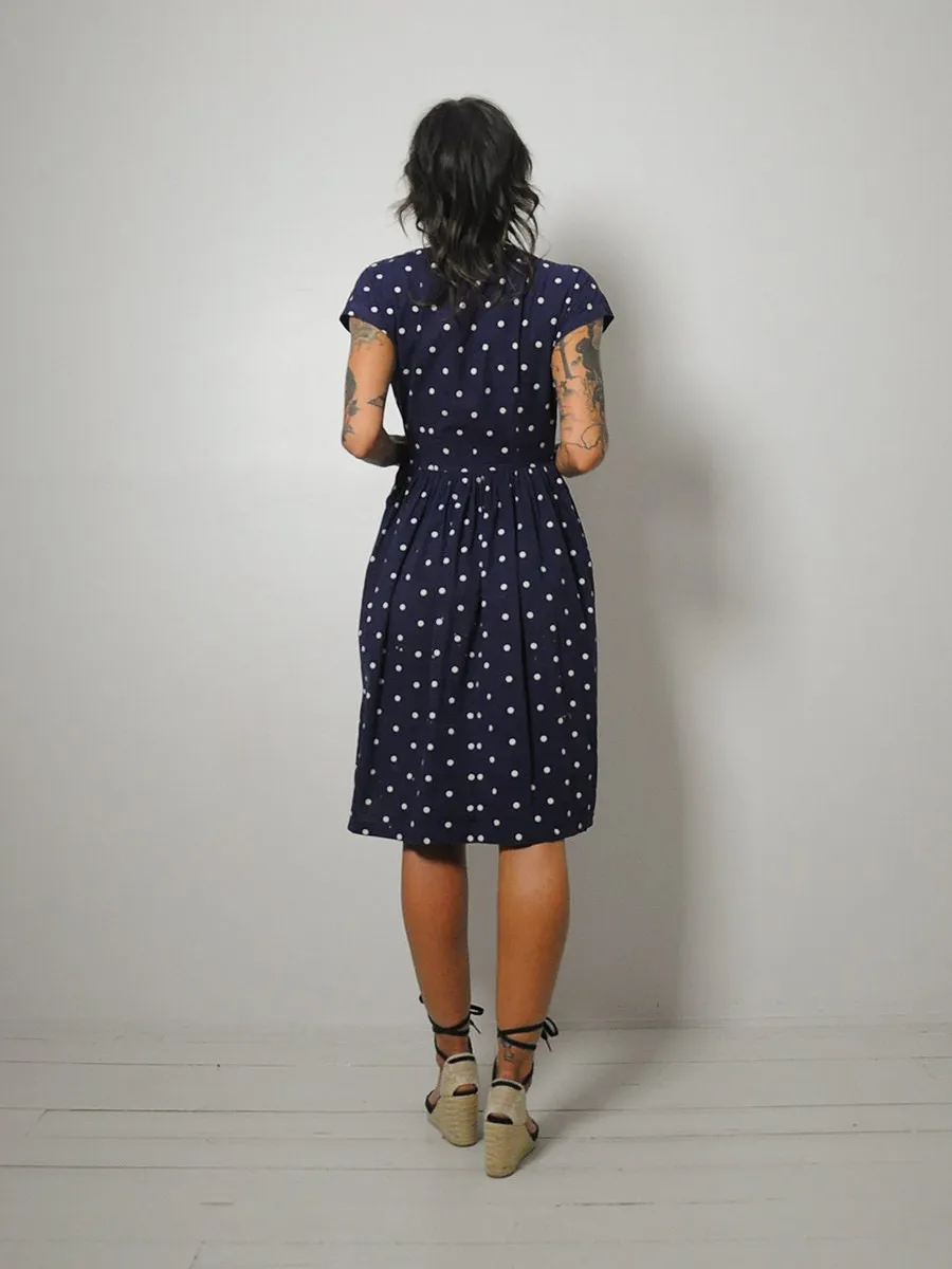 1950's Polka Dot Wrap Dress