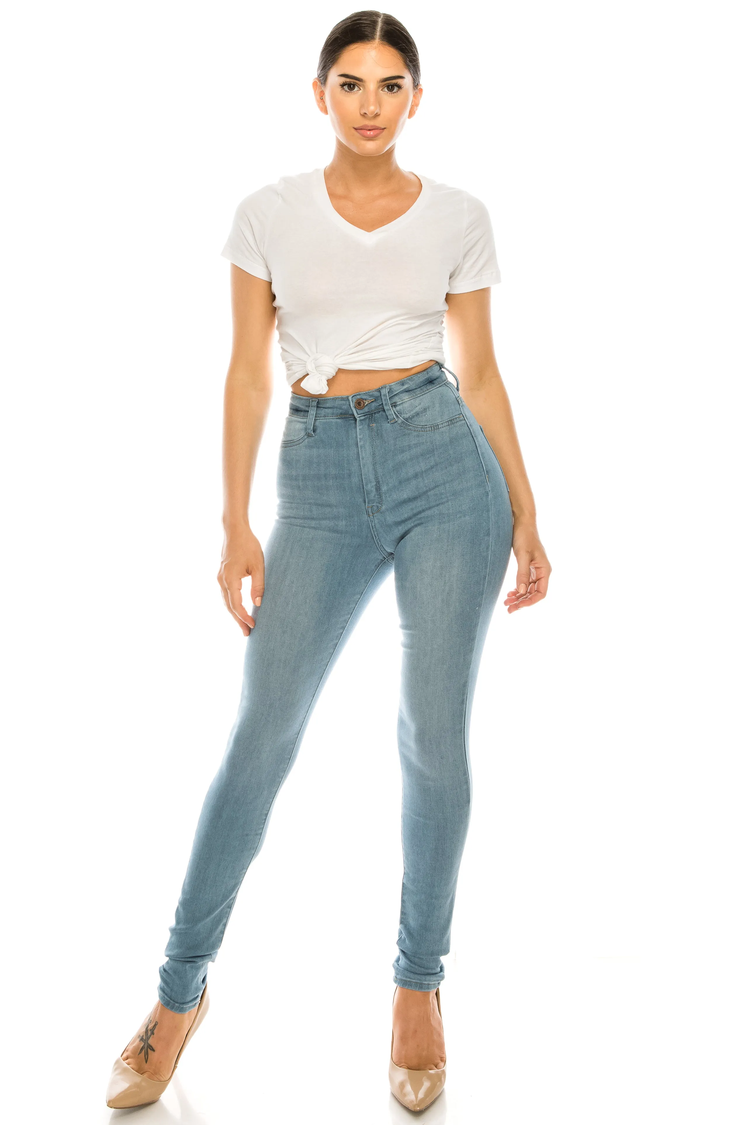 4690 Women's High Waisted Skinny Jeans