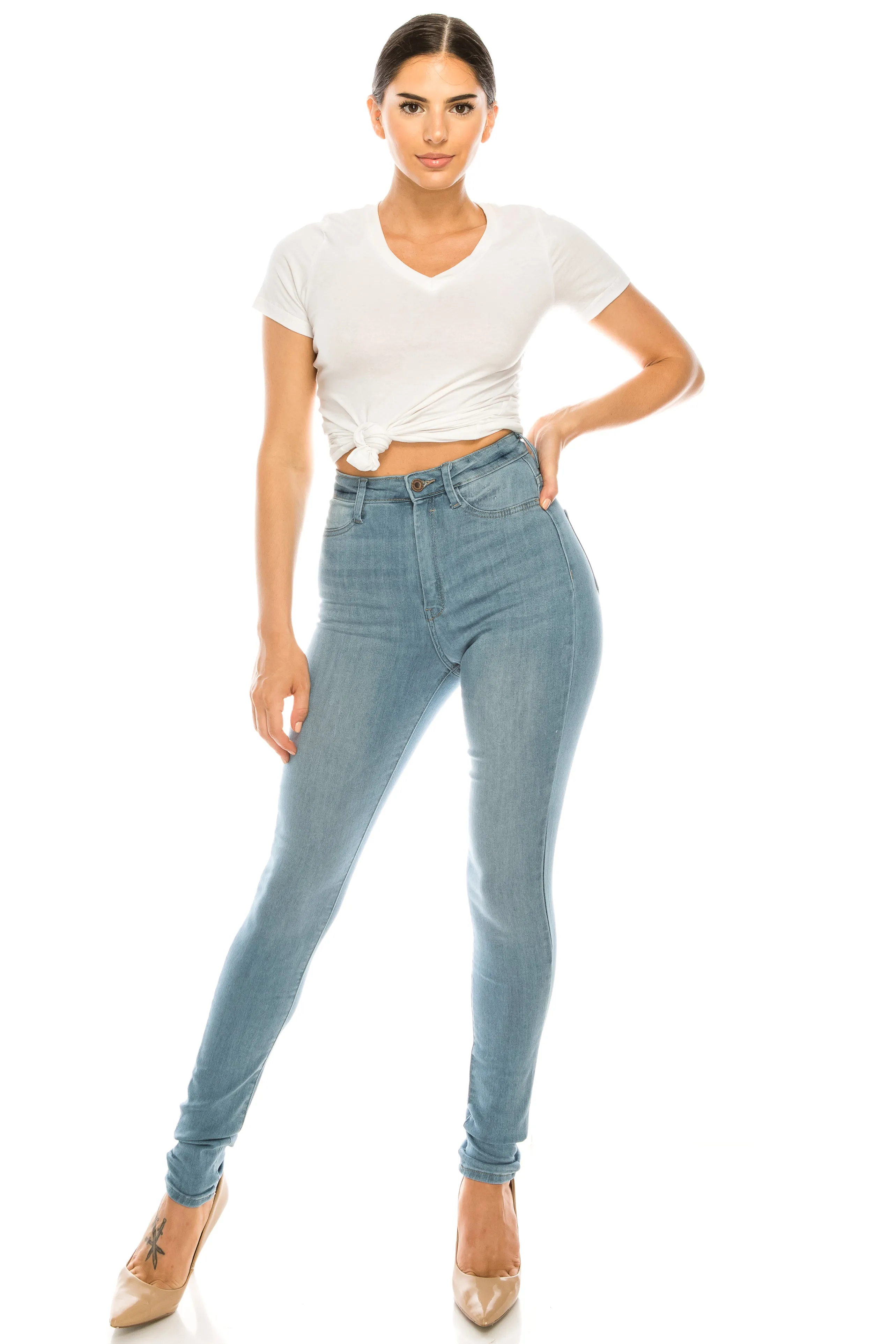 4690 Women's High Waisted Skinny Jeans