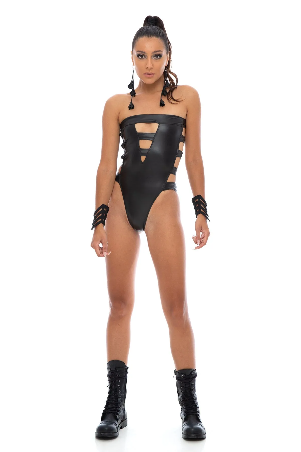 5D x Stellar Dust V Cage One Piece - faux leather