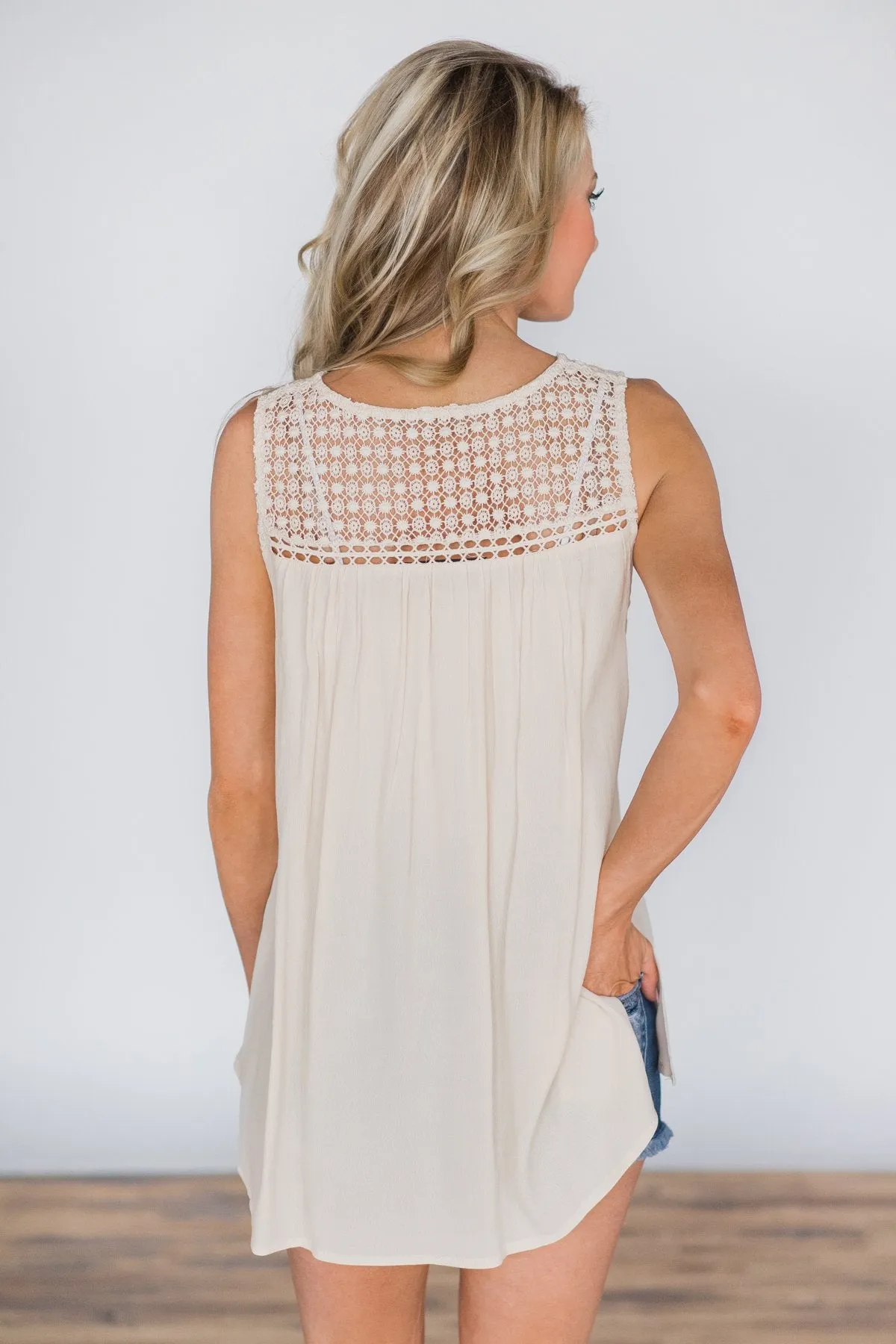 A Perfect View Cream Tank Top