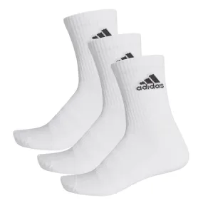 adidas Cushion Crew 3 Pack Socks - Adult - White/White/Black