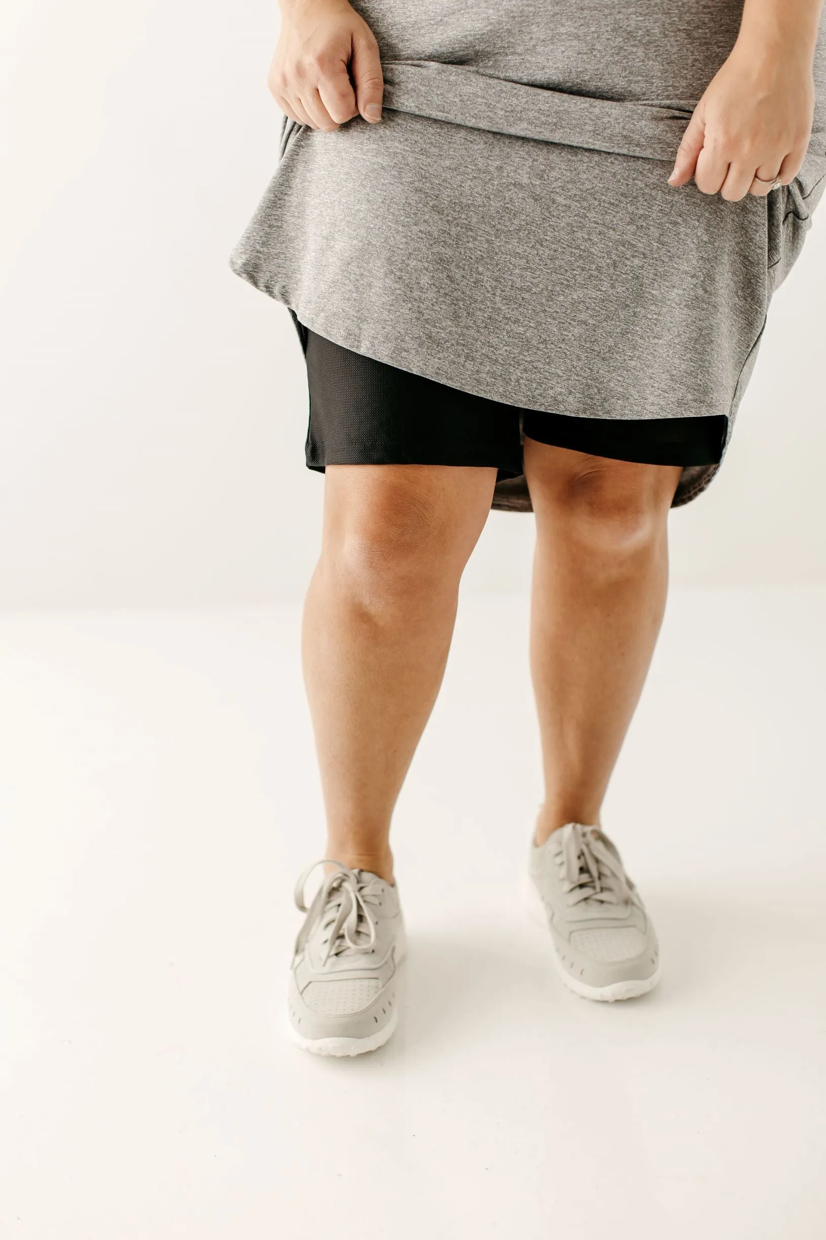 'Alexa' Athletic Skort in Heather Grey FINAL SALE