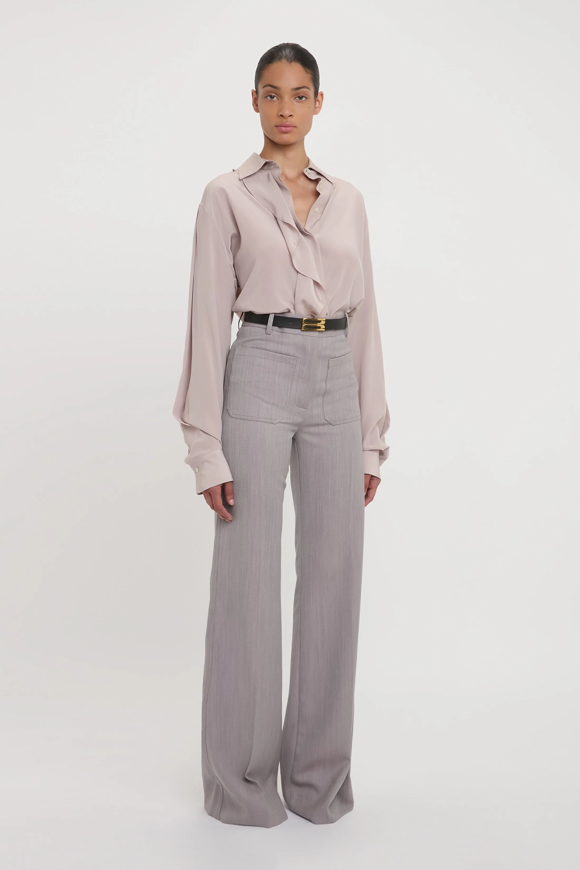 Alina High Waisted Trouser In Quartz