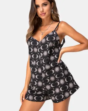 Anthro Playsuit in Moonlight Black