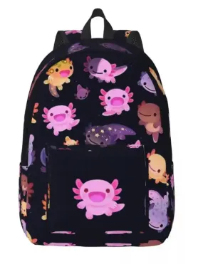 Axolotl Backpack, Kawaii Salamander