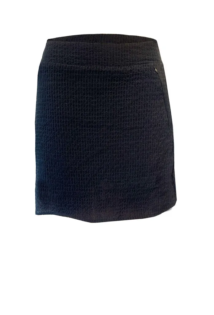 Black Bubble Fabric Summer Skort