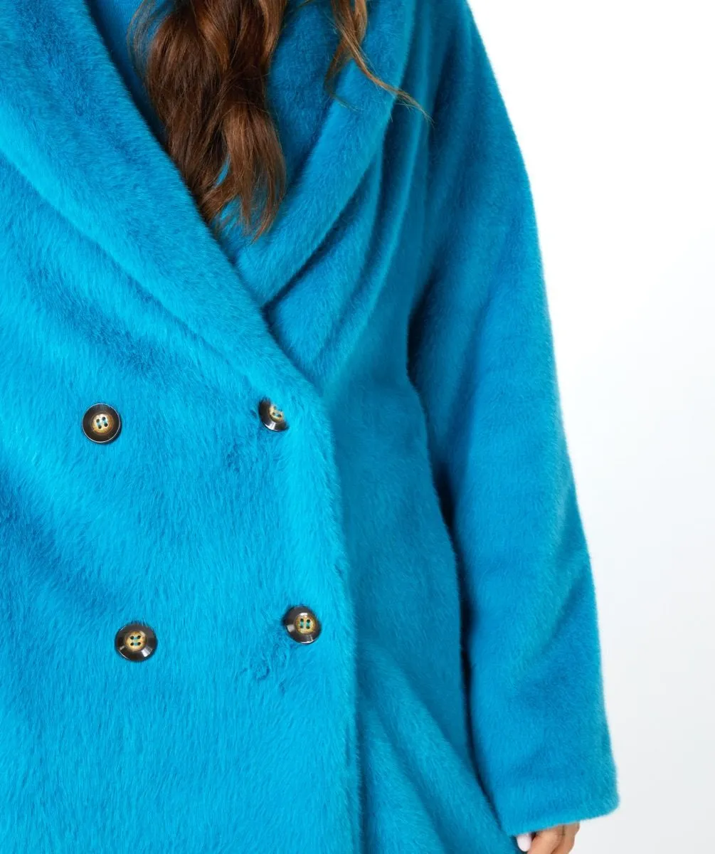 Blue Raspberry Coat I Petrol