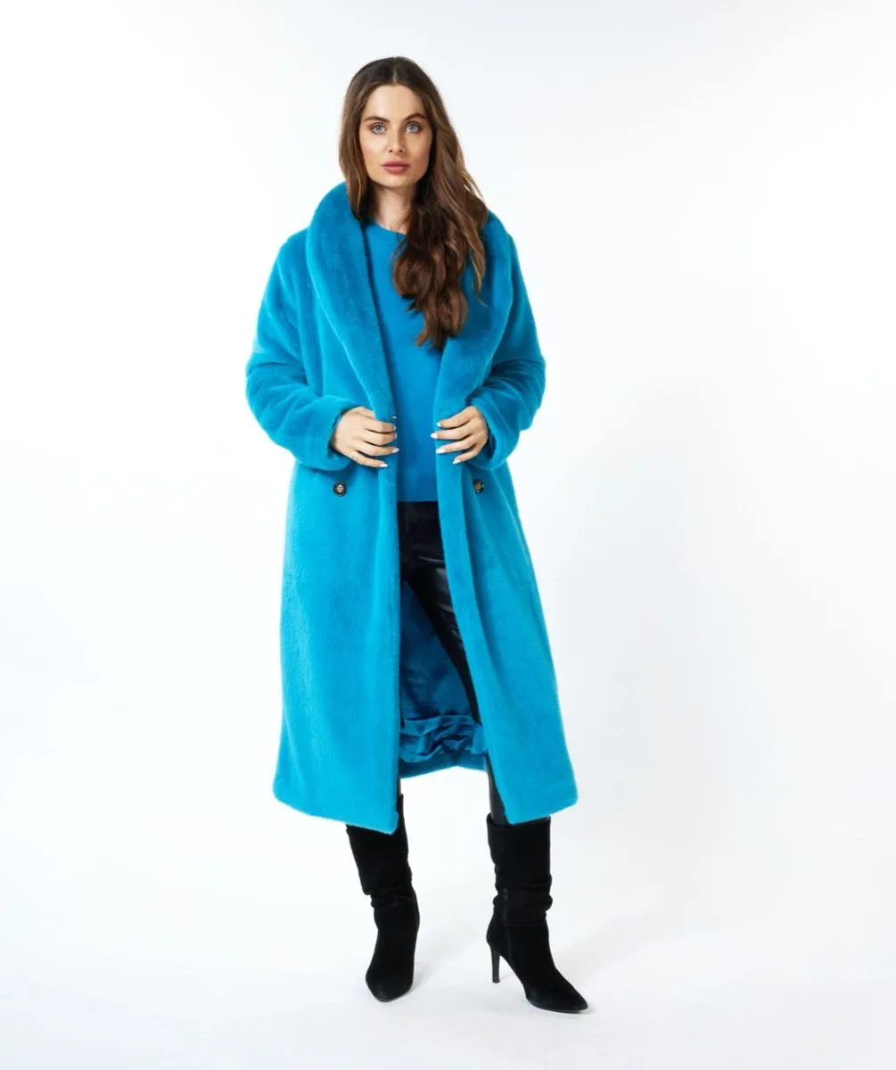 Blue Raspberry Coat I Petrol