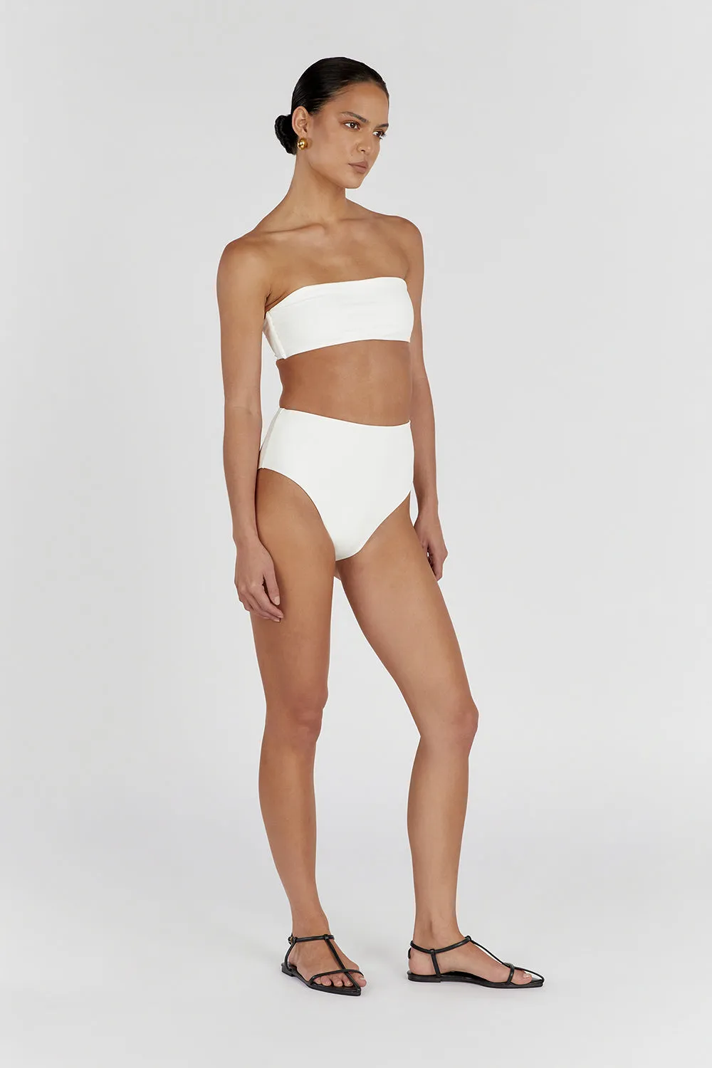 CALLIE OFF WHITE HIGH WAISTED BRIEF