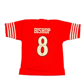 Cole Bishop Signed Custom Red College Jersey