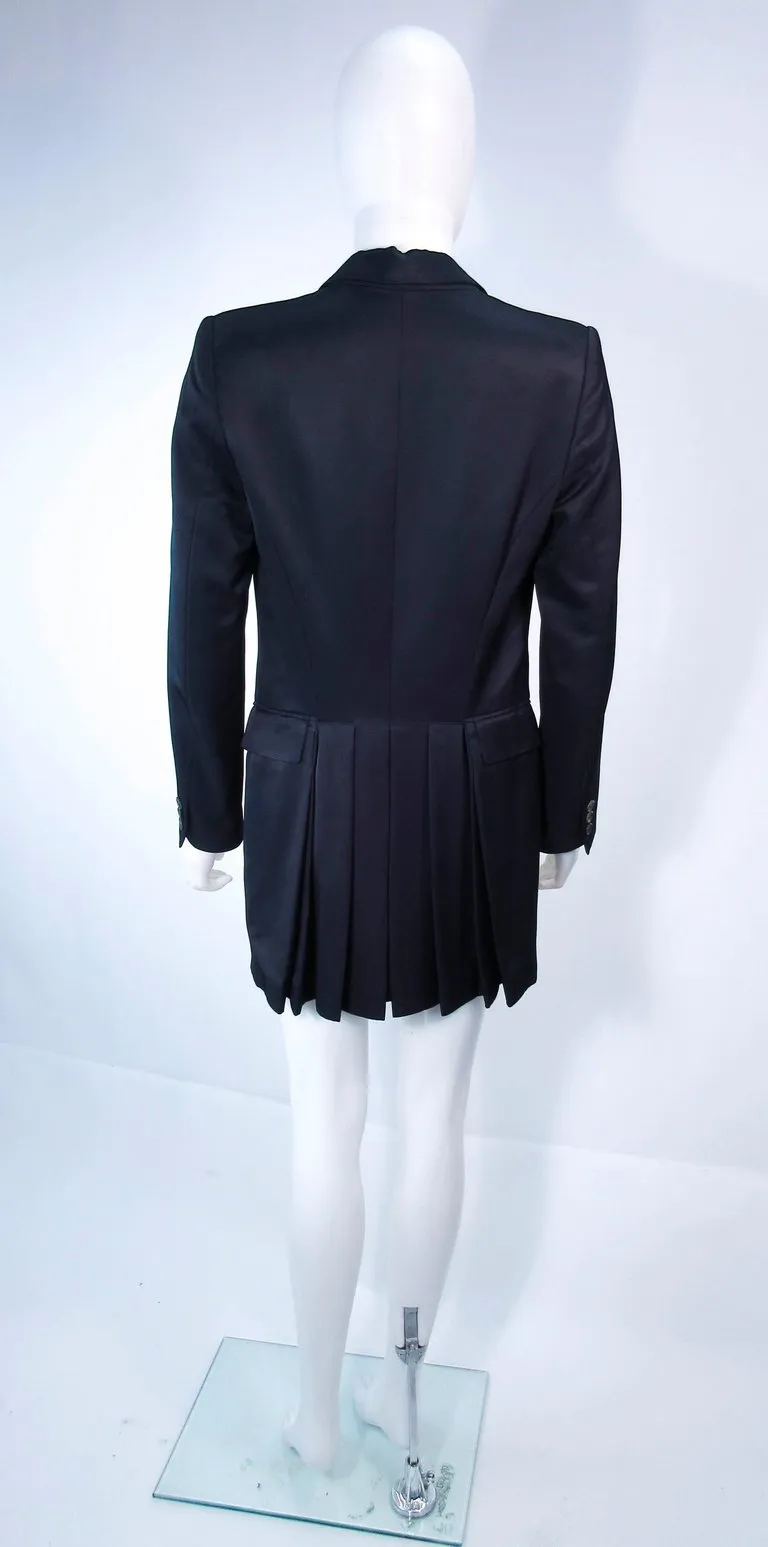 COMME DES GARÇONS Navy Dramatic Pleated Blazer Size S