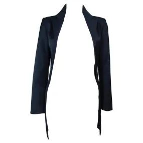 COMME DES GARÇONS Navy Dramatic Pleated Blazer Size S