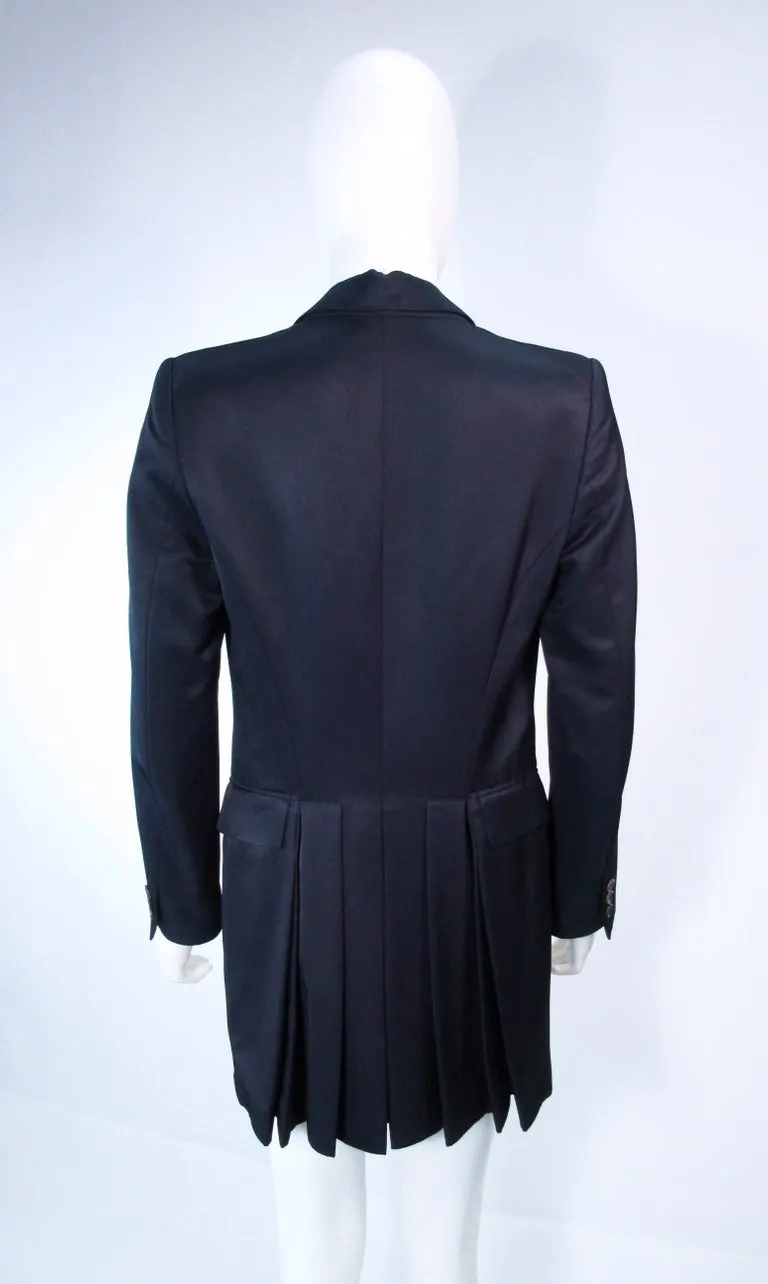 COMME DES GARÇONS Navy Dramatic Pleated Blazer Size S