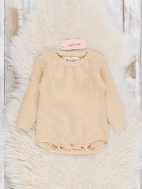 Cotton Rib Sweater Knit Bubble - Cream