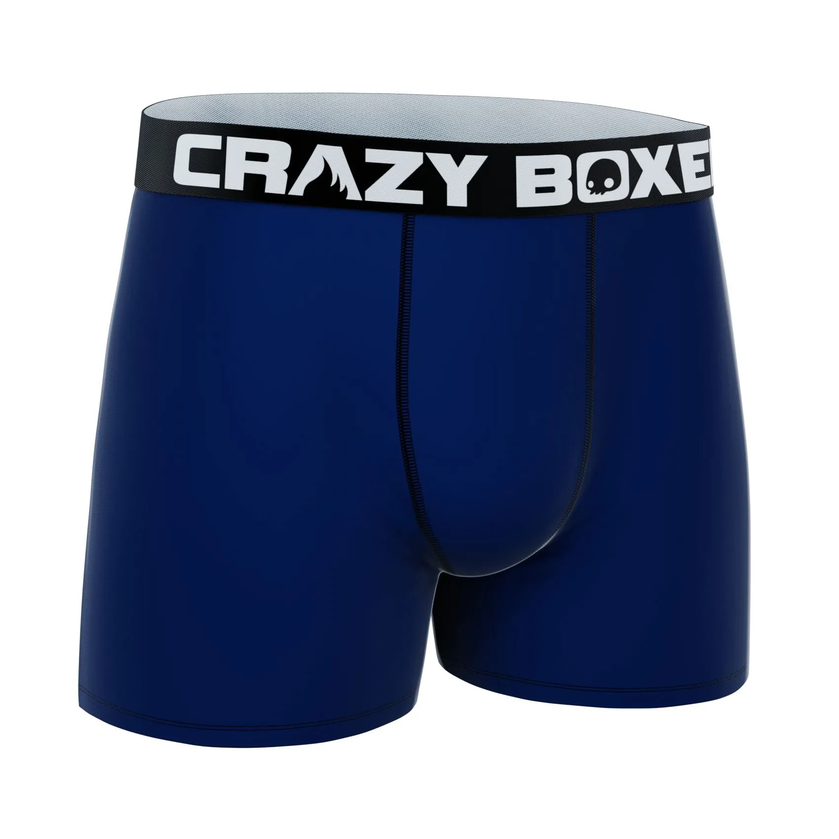 CRAZYBOXER Black Purple Stiches Men's Boxer Briefs