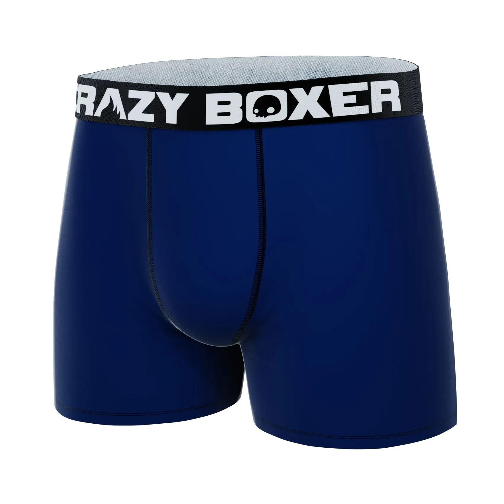 CRAZYBOXER Black Purple Stiches Men's Boxer Briefs