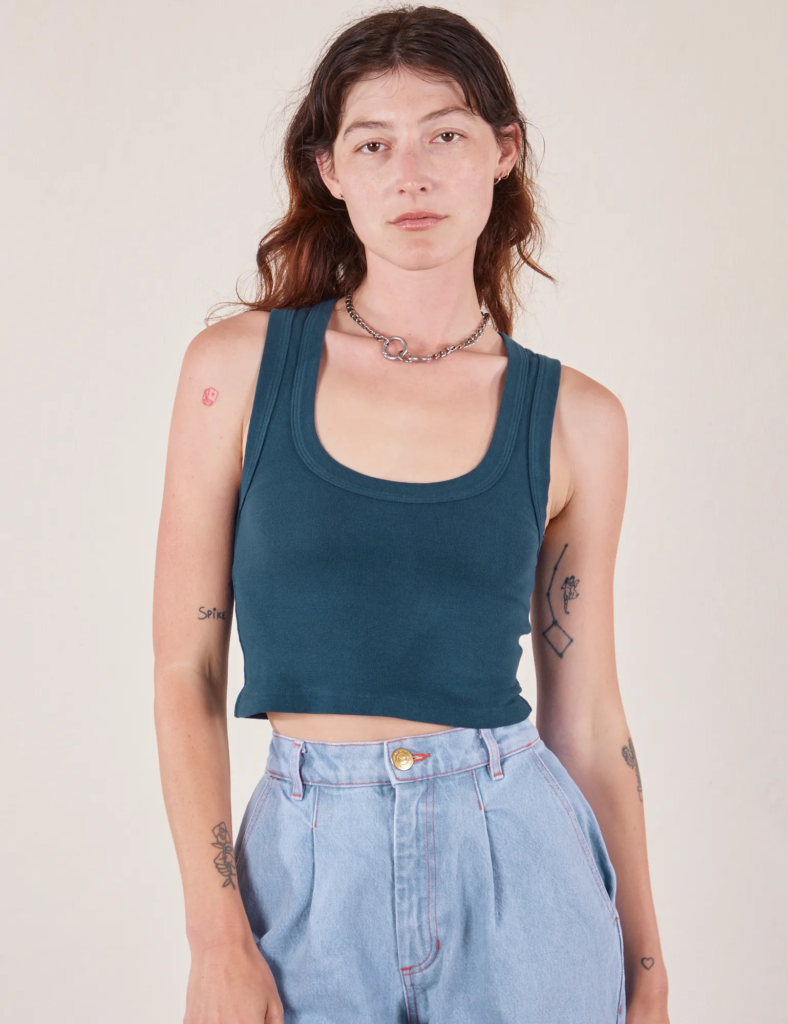 Cropped Tank Top - Lagoon