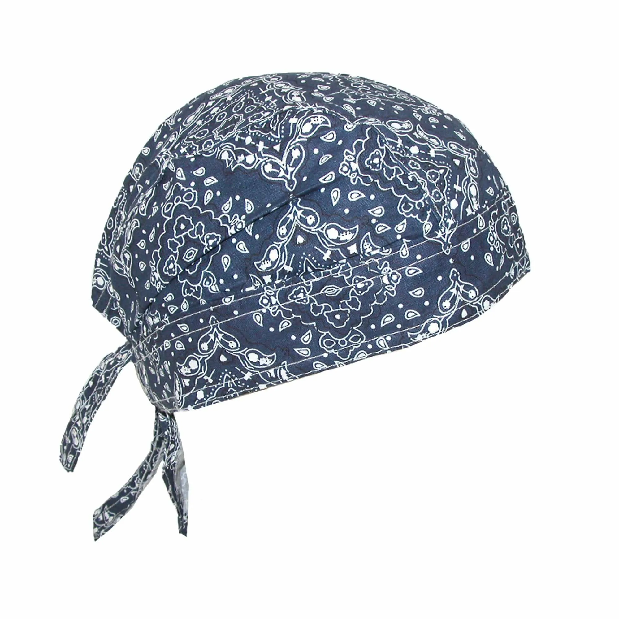 CTM® Men's Cotton Unlined Paisley Biker Do Rag Cap