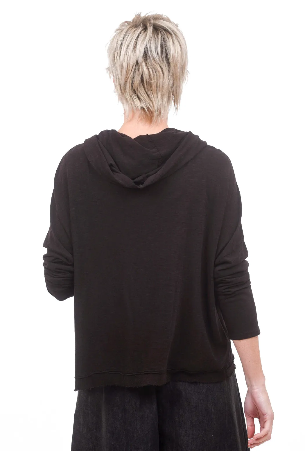 Diagonal Seam Hoodie, Coffee