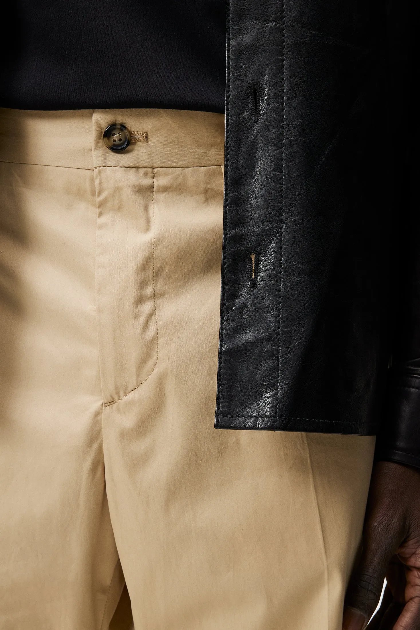 Dropper Light Cotton Pants / Safari Beige