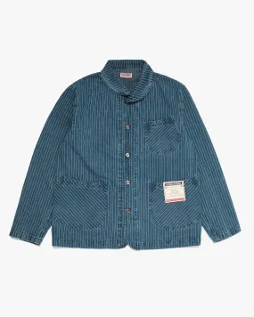 Dubbleware Japanese Chore Jacket -  Pinstriped Washed