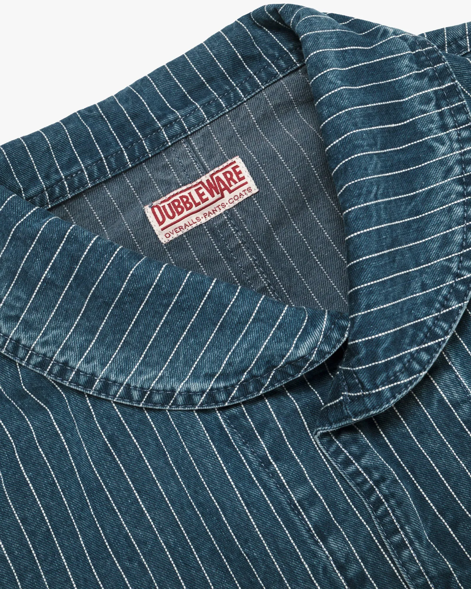 Dubbleware Japanese Chore Jacket -  Pinstriped Washed