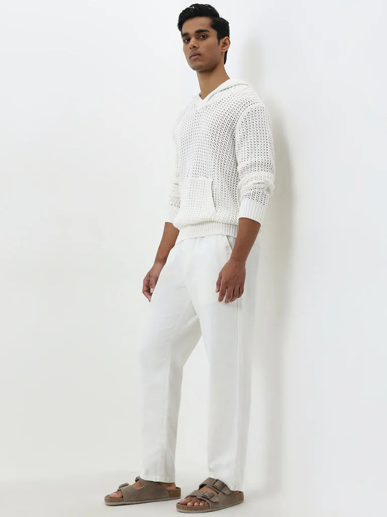 ETA White Crochet Detailed Relaxed-Fit Sweatshirt