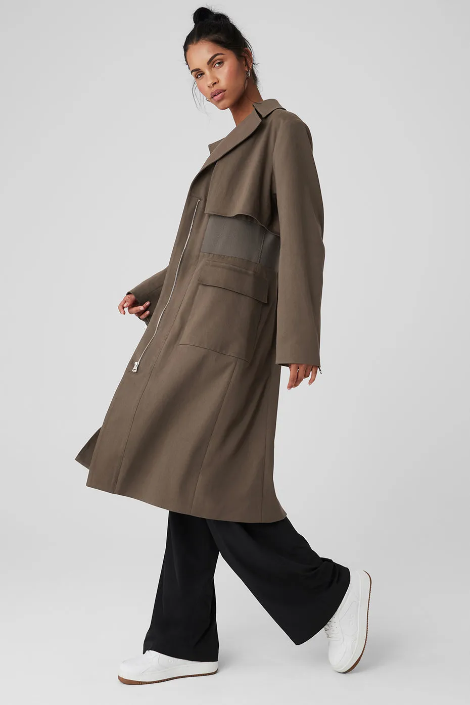 Formation Trench Coat - Olive Tree