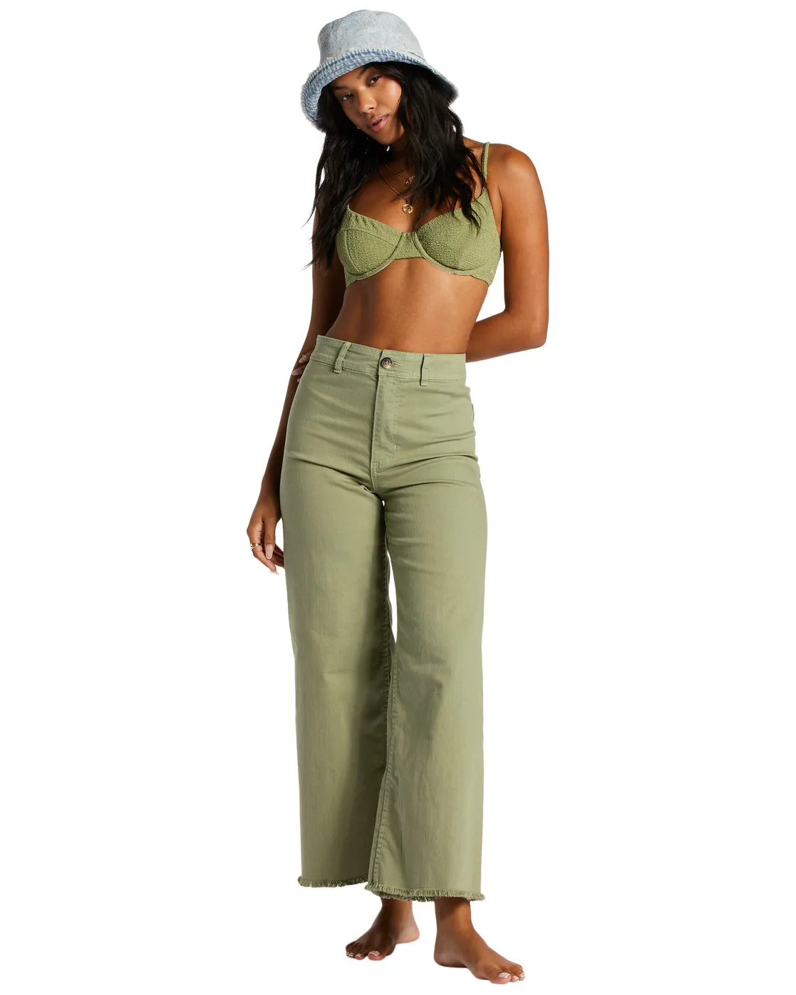 Free Fall High-Waist Pants - Green Eyes