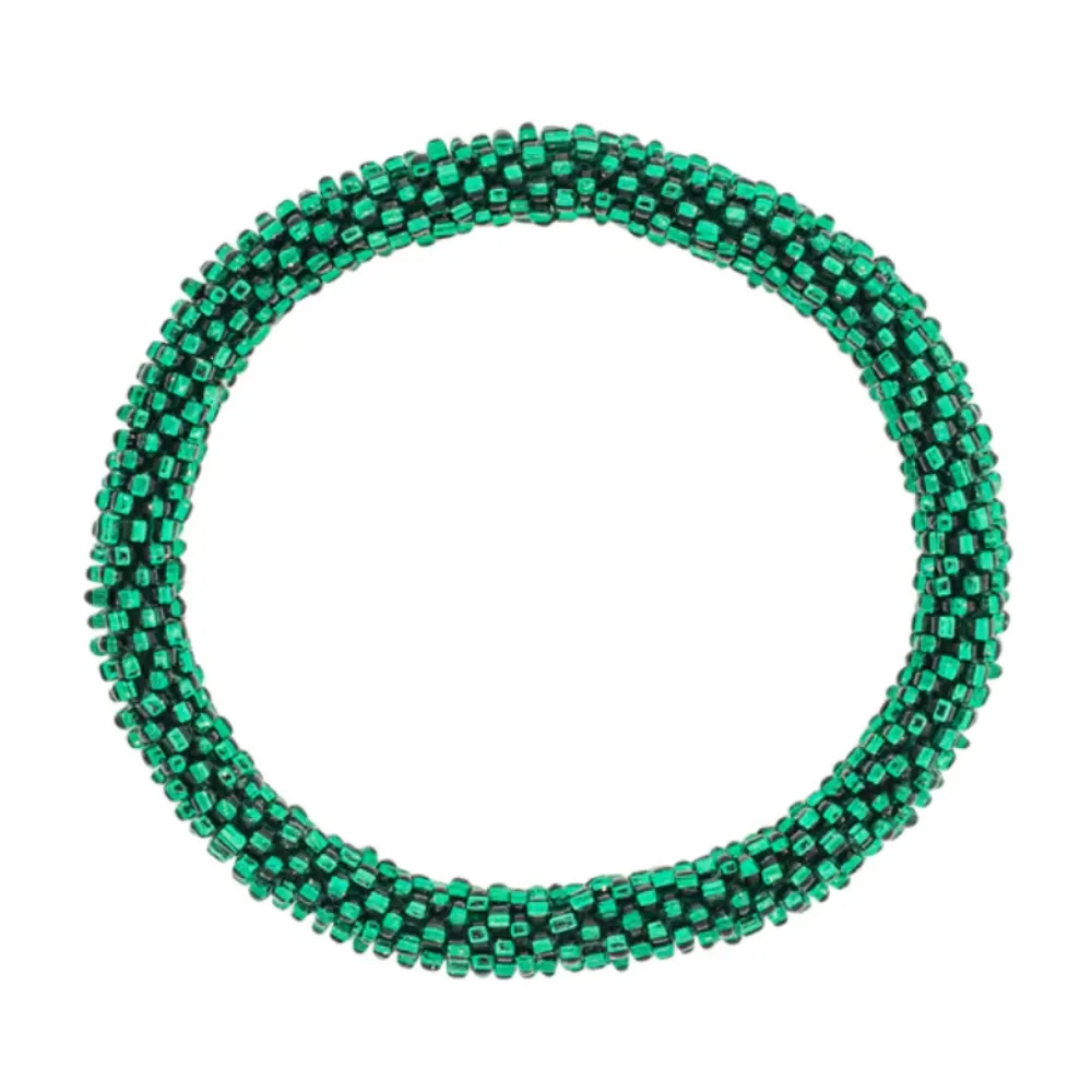 Game Day Roll-On May Birthstone Single Bracelet Emerald