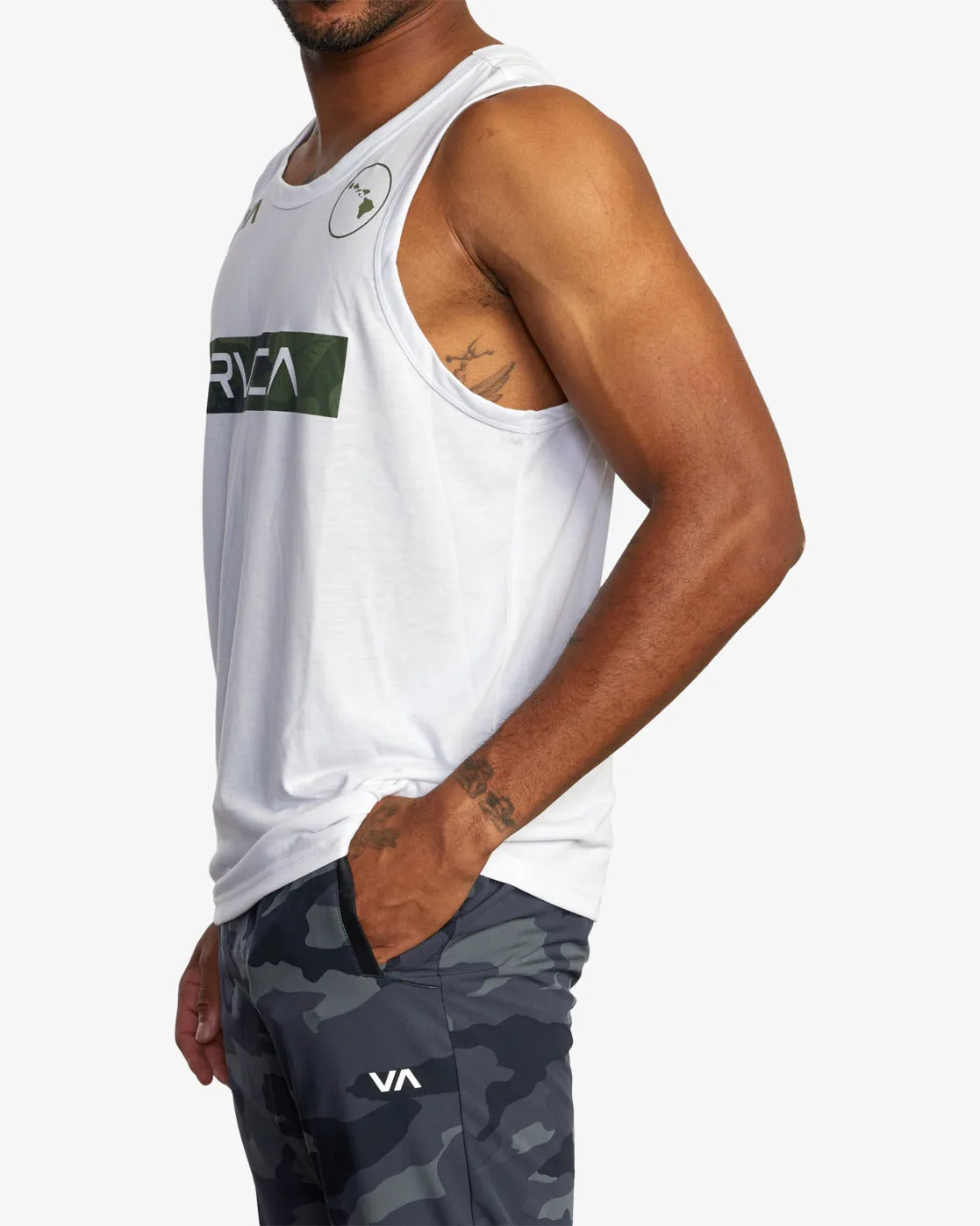 Hawaii Va Box Fill Tank Top - White