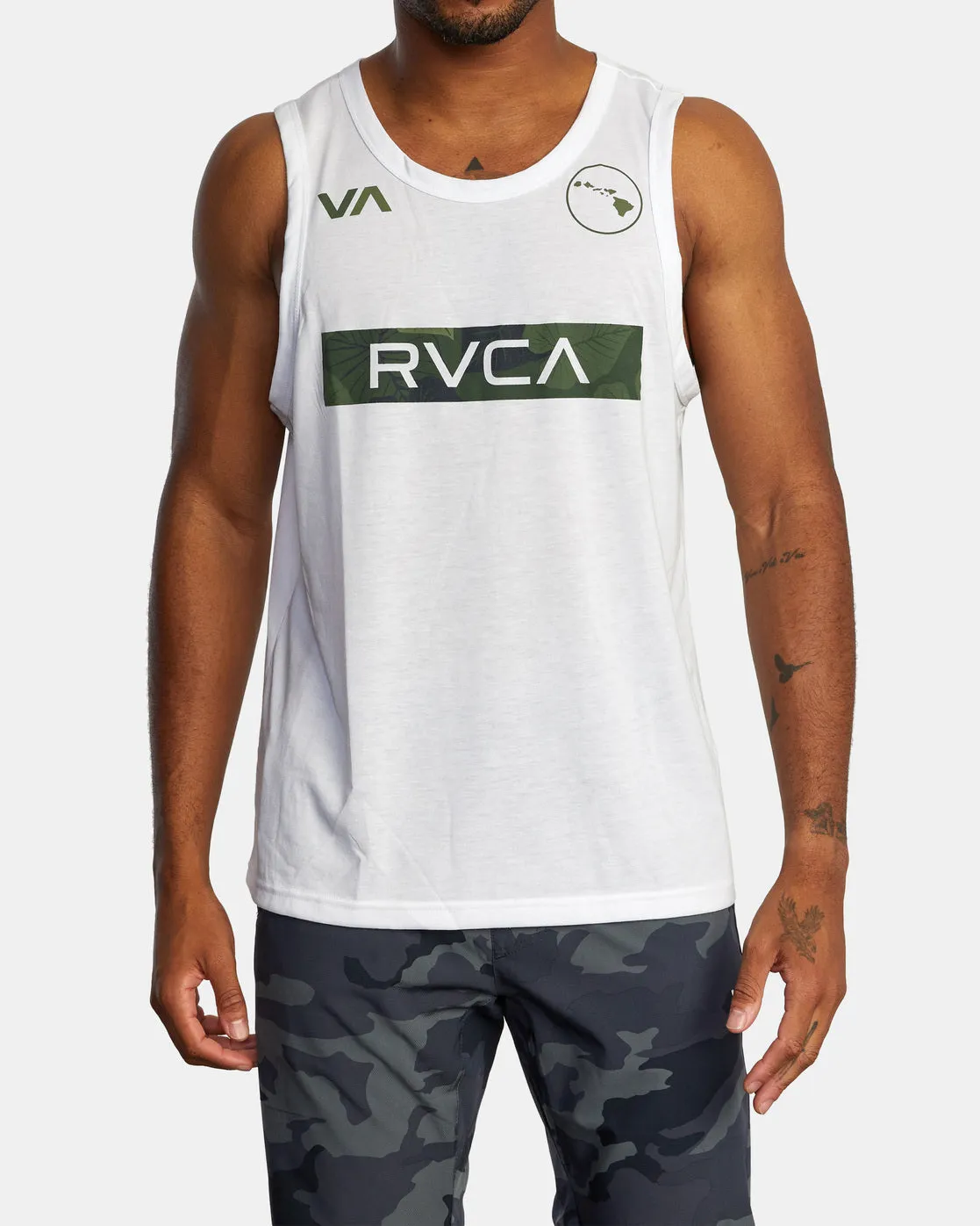 Hawaii Va Box Fill Tank Top - White