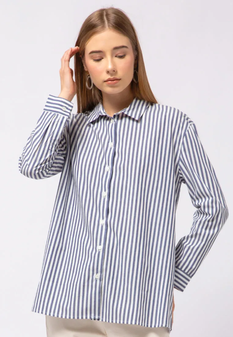 Loose Fit Stripes Blouse