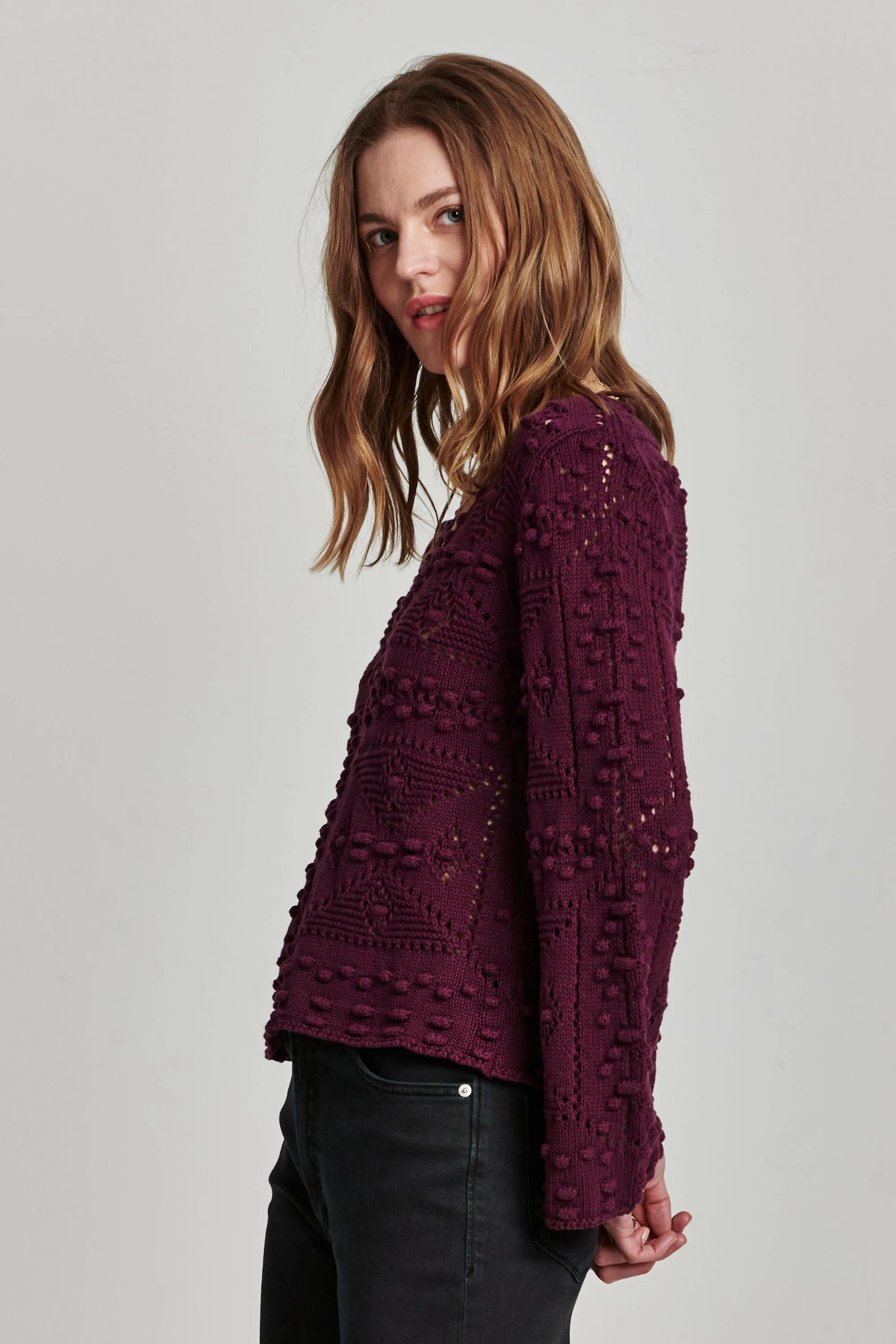 MAXINE PLUM SWEATER