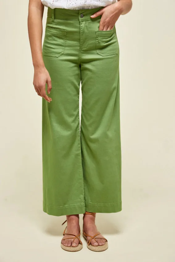 MD'M Leaf Coloured Cropped Trousers