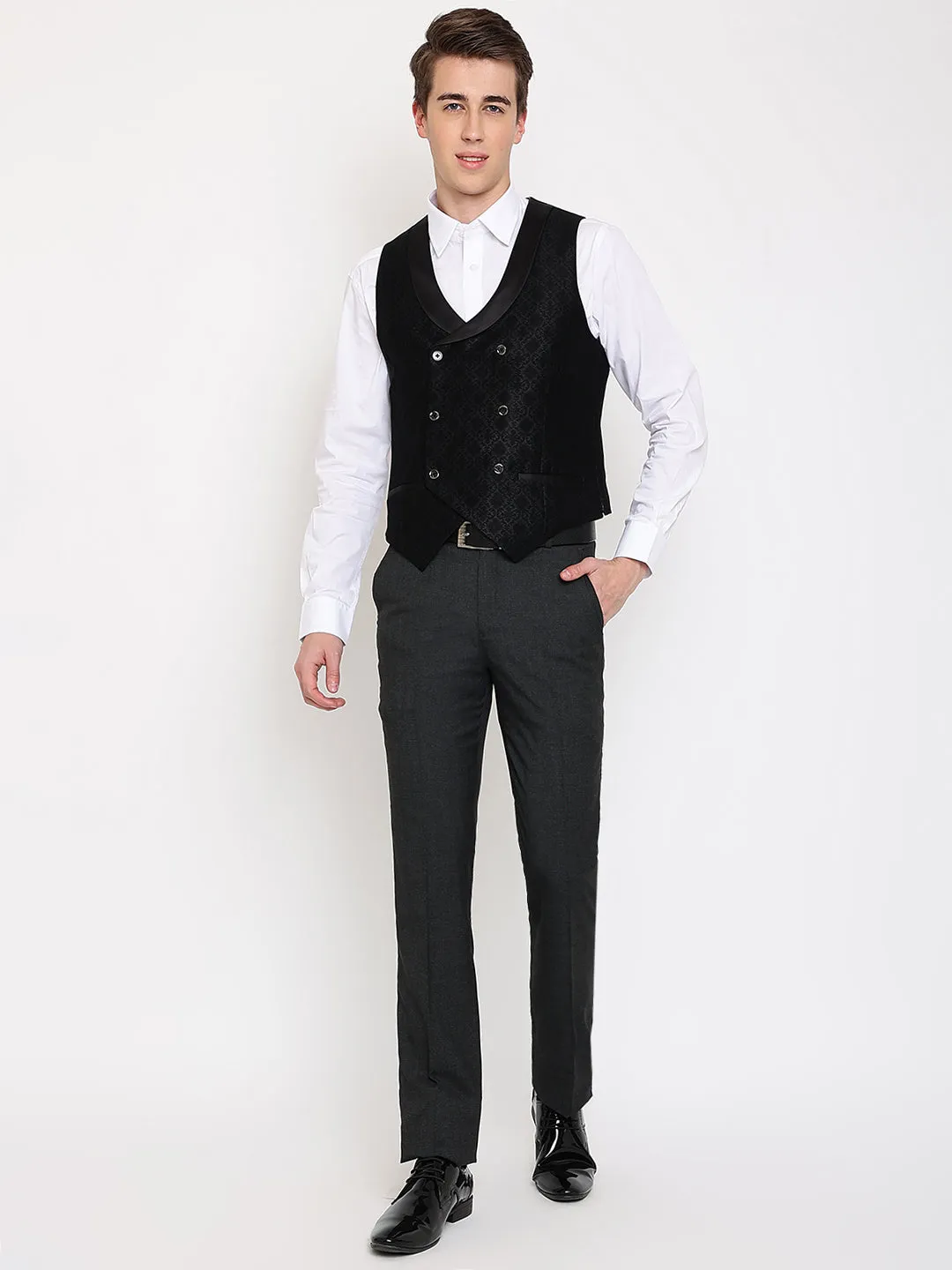 Men Black Waist Coat