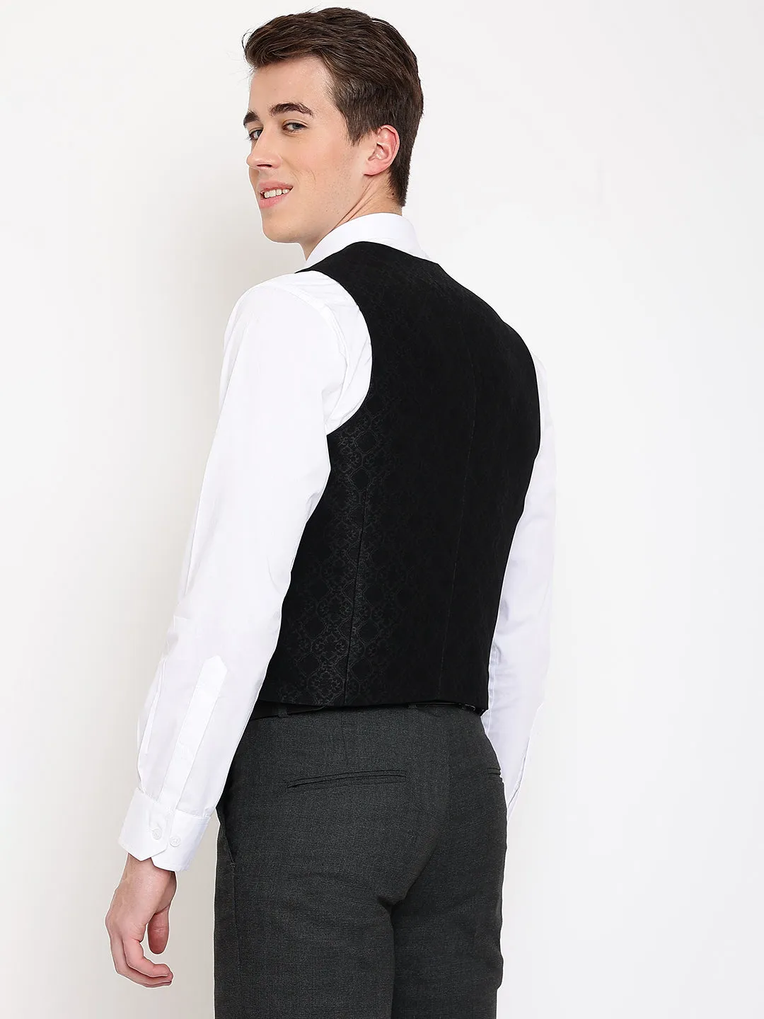 Men Black Waist Coat