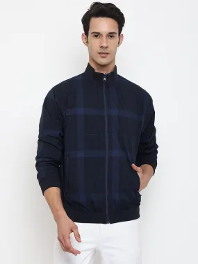 Men Navy Blue Jacket