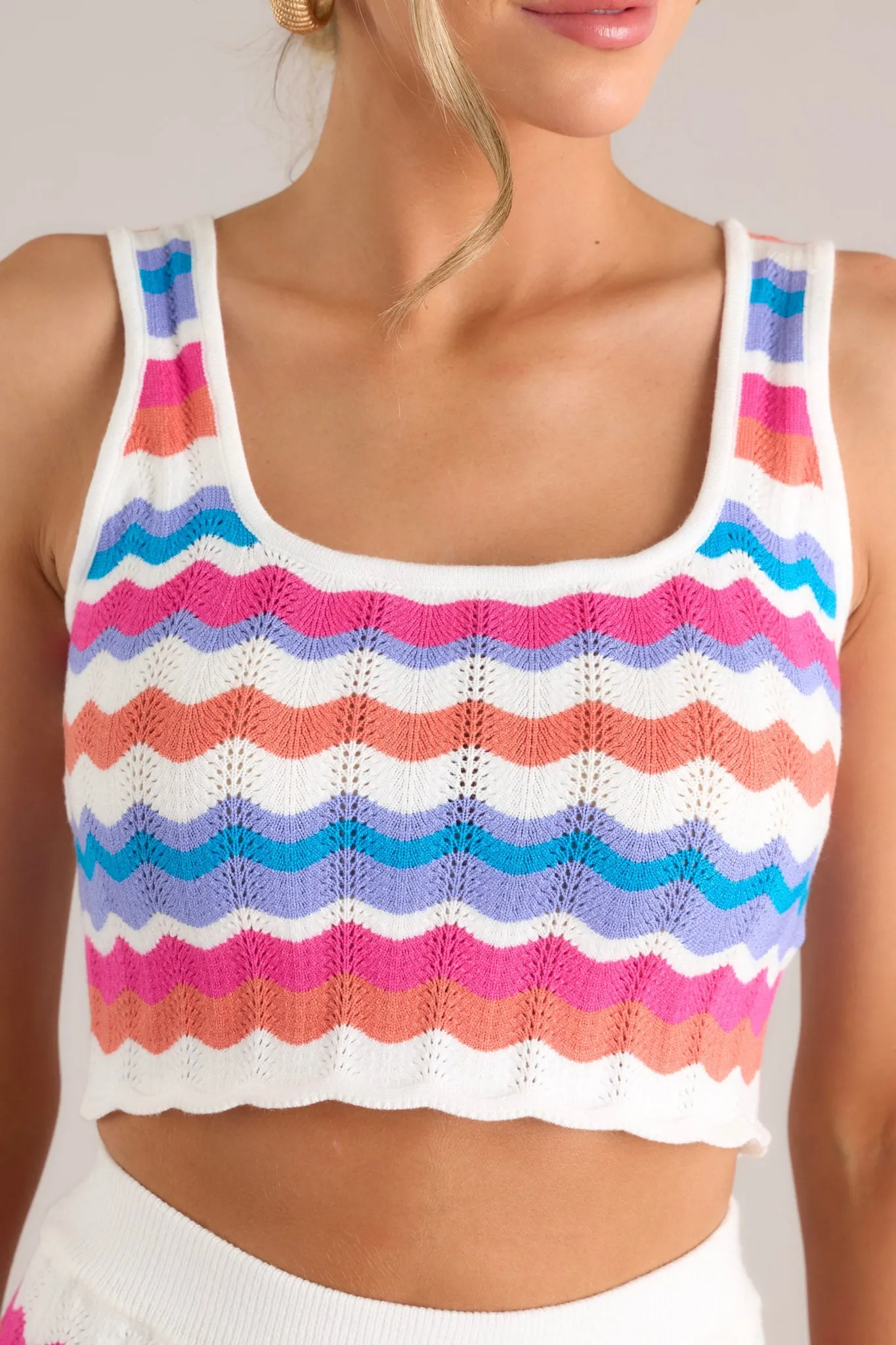 MINKPINK Wilma Pointelle Knit Tank