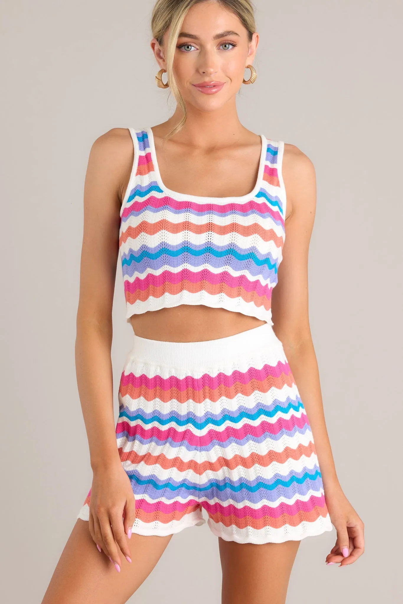 MINKPINK Wilma Pointelle Knit Tank