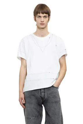 MM6 MAISON MARGIELA MAN WHITE T-SHIRTS & TANK TOPS