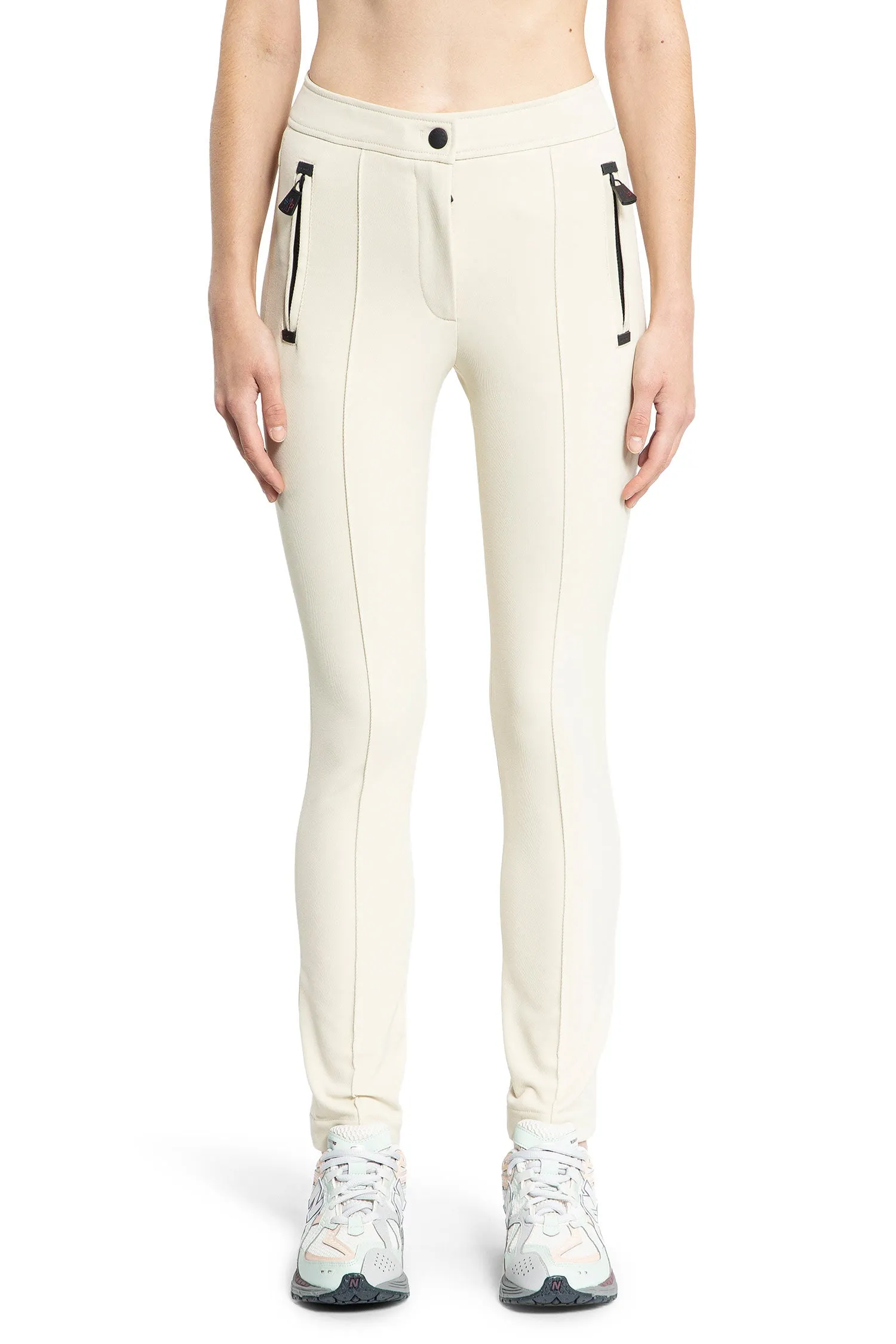 MONCLER GRENOBLE WOMAN OFF-WHITE TROUSERS