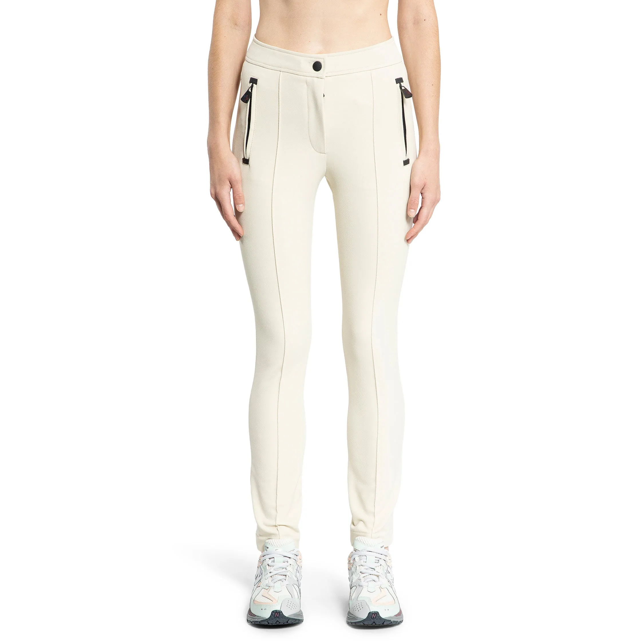 MONCLER GRENOBLE WOMAN OFF-WHITE TROUSERS