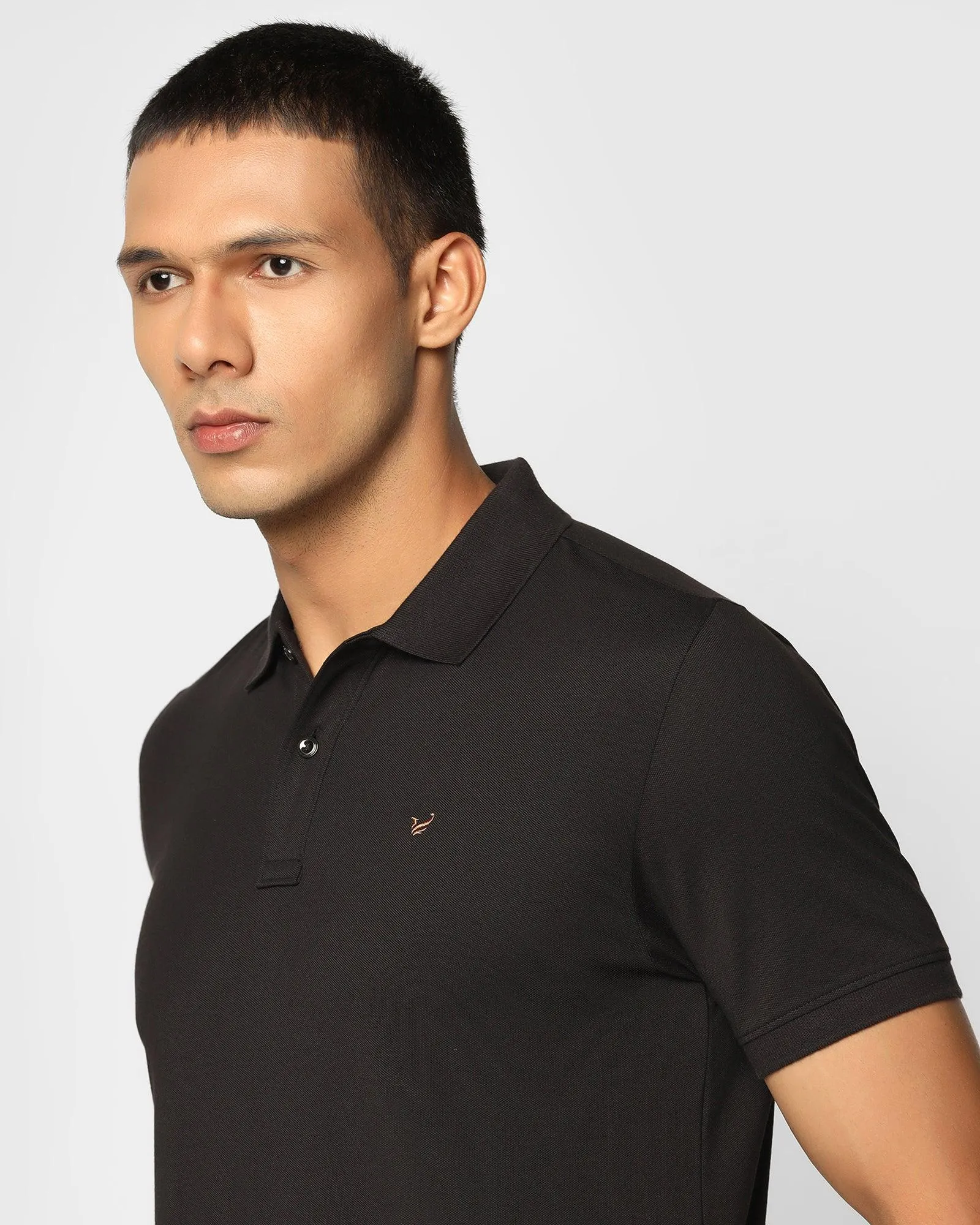 Must Haves Polo Black Solid T-Shirt - Yuki