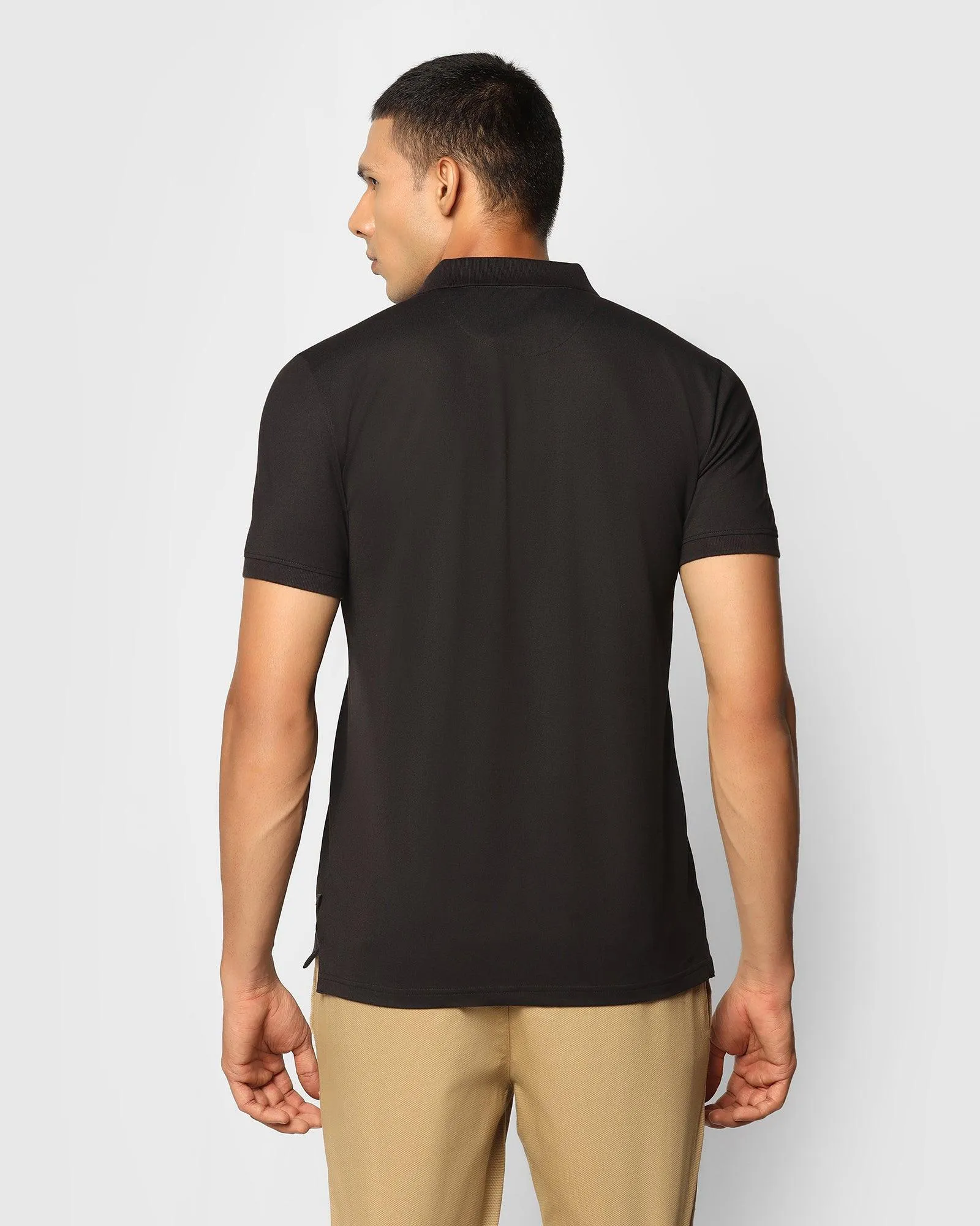 Must Haves Polo Black Solid T-Shirt - Yuki