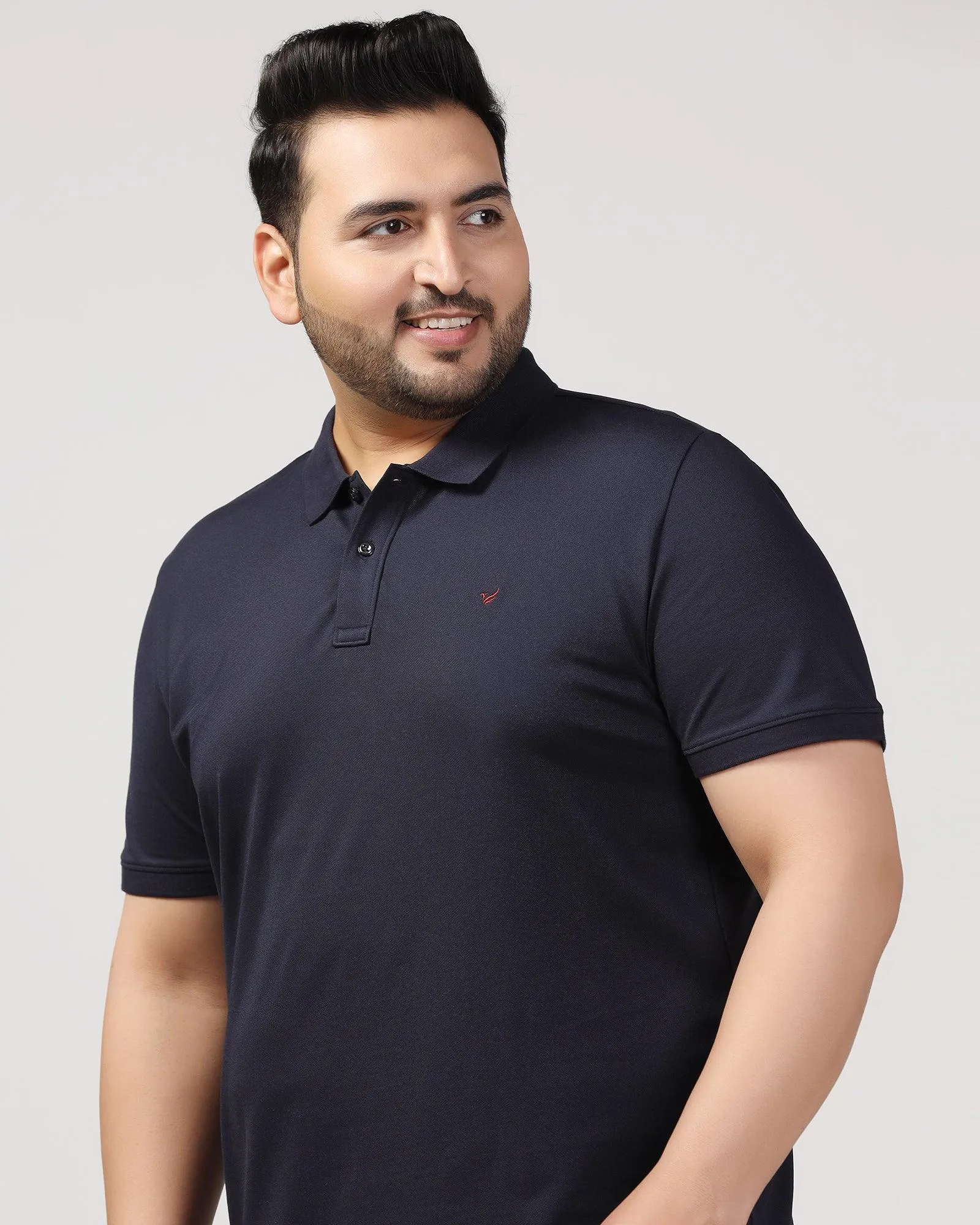 Must Haves Polo Navy Solid T-Shirt - Yuki