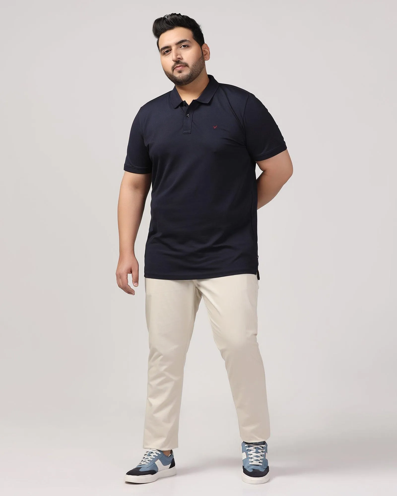 Must Haves Polo Navy Solid T-Shirt - Yuki